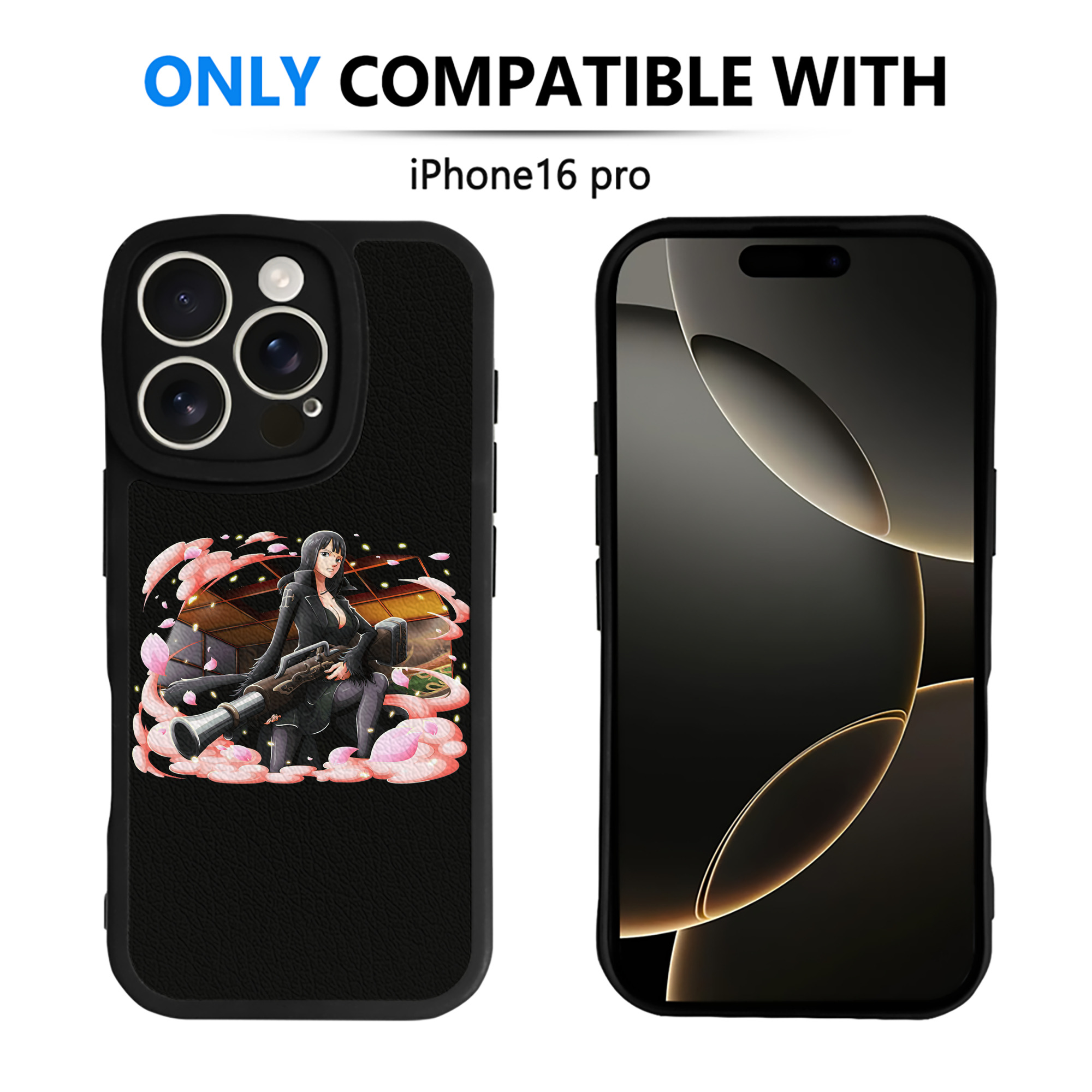 （画像用） ワンピース ニコ・ロビン ONE PIECE Nico Robin 【iPhone 16シリーズ対応】シリコンスマホケース（レザー調） 材質：シリコン
